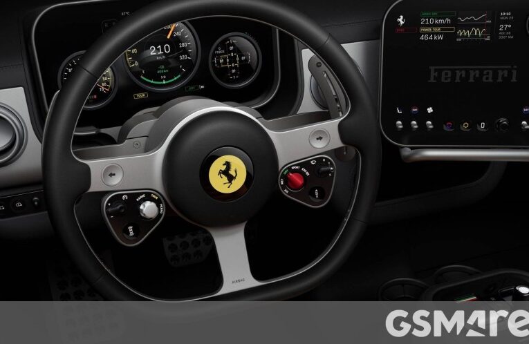 The Ferrari Luce will have Samsung OLED displays with holes and stacked design