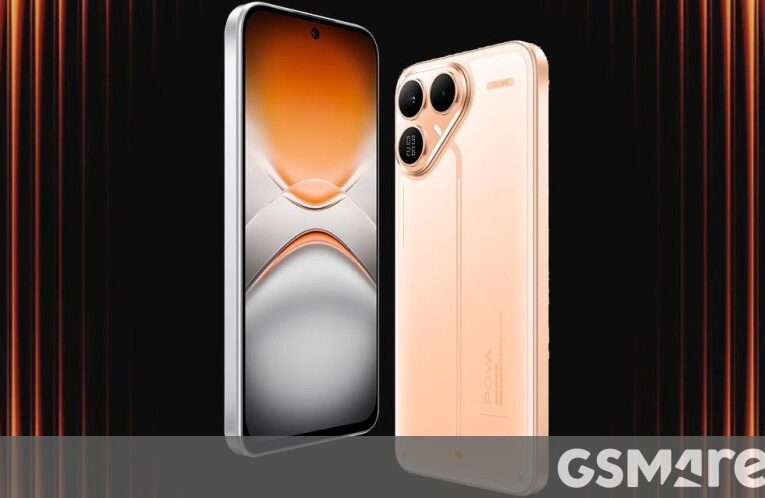 The new Tecno Pova 8 boasts an 8,000mAh battery, Alive Matrix Display on its back